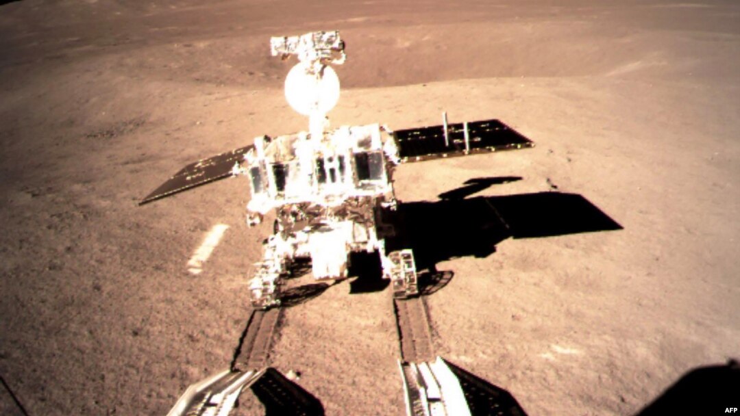 This picture taken Jan. 3, 2019, and received, Jan. 4, from the China National Space Administration (CNSA) via CNS shows a robotic lunar rover on the far side of the moon.