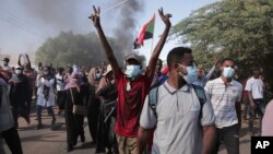 Protestos contra golpe de Estado em Cartum, Sudão, 21 de Novembro de 2021