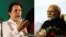 This compilation image of file photos shows Pakistan's Prime Minister Imran Khan, left, and Indian Prime Minister Narendra Modi.