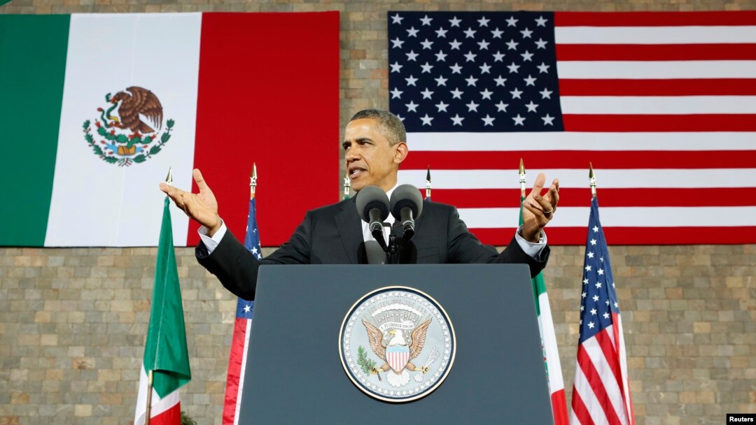 Predsednik Barak Obama tokom govora u Muzeju antropologije u Meksiko Sitiju, 3. maj 2013.