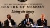 Deputy Chief Justice Dikgang Moseneke (C) reads Mandela's will as he is flanked by Professor Njabulo Ndebele (L) and Advocate George Bizos, Nelson Mandela's lawyer, confidant and friend at the Nelson Mandela Center of Memory in Houghton, Feb. 3, 2014.