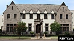 Tudor Square, a former funeral home built 1929, is now an apartment complex in New Orleans. (Courtesy RENTCafe)