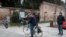 A group of residents gather in San Fiorano, one of the towns on lockdown because of a coronavirus outbreak, in this picture taken by schoolteacher Marzio Toniolo in San Fiorano, Italy, Feb. 25, 2020. 