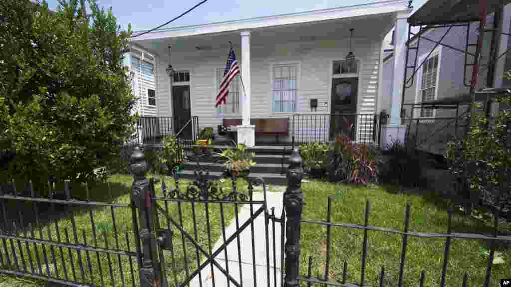 La maison où Vera Smith, décédé à la suite de l&#39;ouragan Katrina il y a une décennie, a vécu à la Nouvelle Orléans. 12 août 2015.