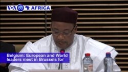 VOA60 Africa 2-23- Belgium: European and World leaders meet in Brussels for international conference on problems in Sahel region