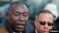 Benjamin Crump and Anthony Gray, attorneys for the family of Michael Brown, speak about the grand jury process Nov. 13, 2014. 