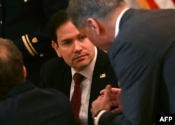 Menteri Luar Negeri AS Marco Rubio di Washington, DC, pada 21 Februari 2025. (Foto: Jim WATSON/AFP)