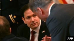 U.S. Secretary of State Marco Rubio at a meeting in Washington, Feb. 21, 2025. The U.S. has expanded a visa restriction policy to target Cuban officials believed to be tied to a labor program that sends Cuban workers overseas — especially health care workers — said Rubio.