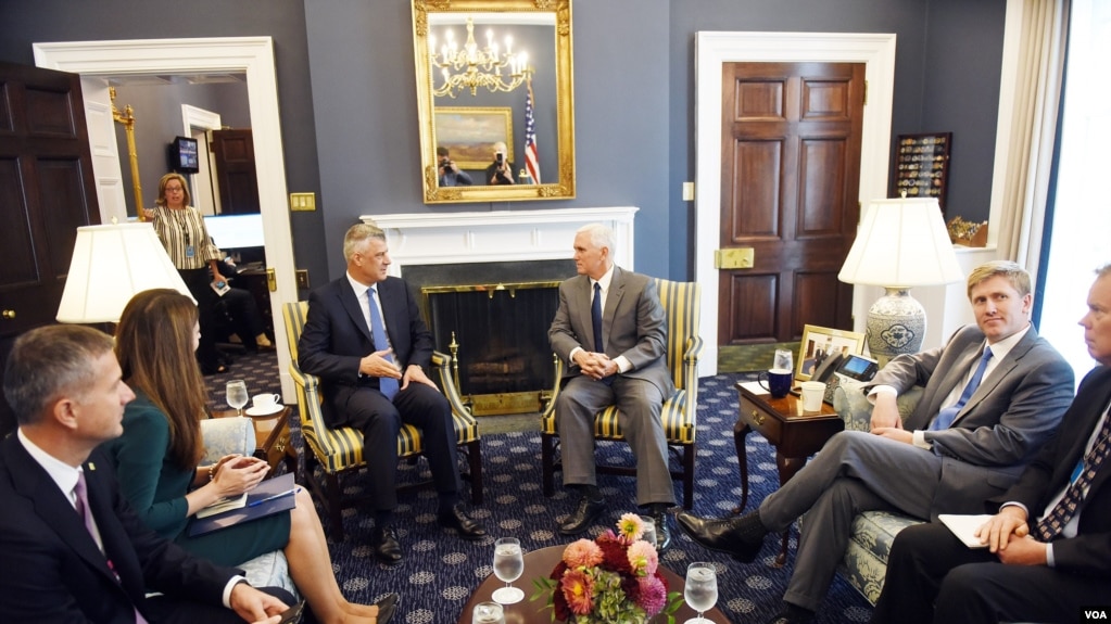 Nënpresidenti Pence pret presidentin Thaçi në Shtëpinë e Bardhë