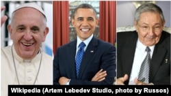 Papa Francisco, Barack Obama, Raul Castro