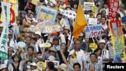 Người biểu tình chống hạt nhân tuần hành tại Tokyo, ngày 29/7/2012