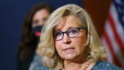 Rep. Liz Cheney, R-Wyo., Predsjednica Republikanske konferencije Doma, razgovara s novinarima nakon sjednice GOP strategije na Capitol Hillu u Washingtonu, 20. travnja 2021. godine.