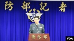 台湾国防部发言人罗绍和少将 （美国之音李逸华摄）