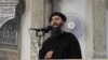 تصویر آرشیوی از ابوبکر البغدادی رهبر گروه افراطی داعش هنگام سخنرانی در موصل عراق