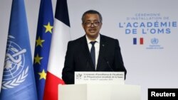 El secretario General de la OMS, Tedros OMS, Adhanom Ghebreyesus, durante un acto en Lyon, Francia, el 27 de septiembre de 2021.