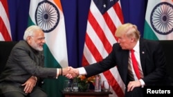  Donald Trump e Narendra Modi