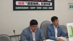 台湾立法委员声援香港民众抗议“逃犯条例”游行