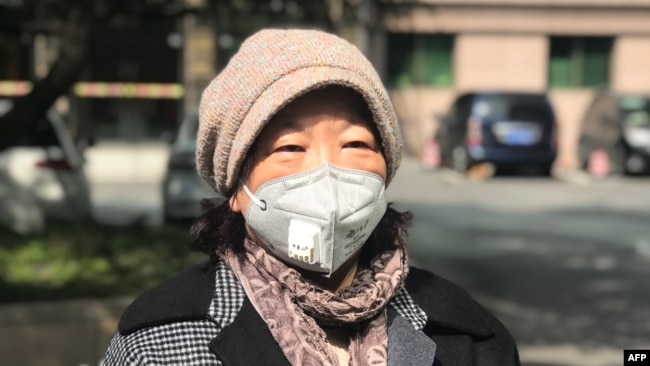 武汉作家方方今年2月受访时照片(法新社图片)