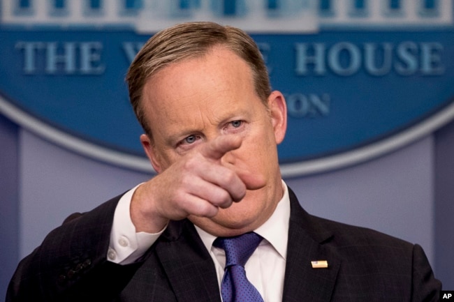 White House Press Secretary Sean Spicer calls on a member of the media during the daily press briefing at the White House in Washington, March 13, 2017.