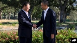 美國總統奧巴馬與中國國家主席習近平。（資料圖片）