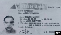 This image obtained by AFP on July 15, 2016 from a French police source shows a reproduction of the residence permit of Mohamed Lahouaiej-Bouhlel, the man who rammed his truck into a crowd celebrating Bastille Day in Nice on July 14.