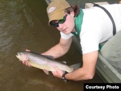 Tailwater Rainbow trout draw fishermen to Jackson River in Virginia. (Virginia Dept. of Game & Inland Fisheries)