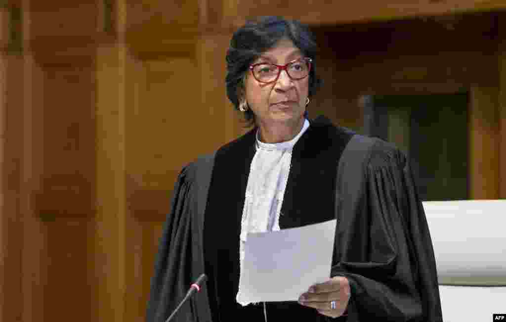 A handout photo released on December 10, 2019 by the International Court of Justice shows International Court of Justice (ICJ)