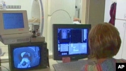 A patient undergoes a CT scan