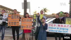 中國民主黨洛杉磯撐香港（視頻截圖）