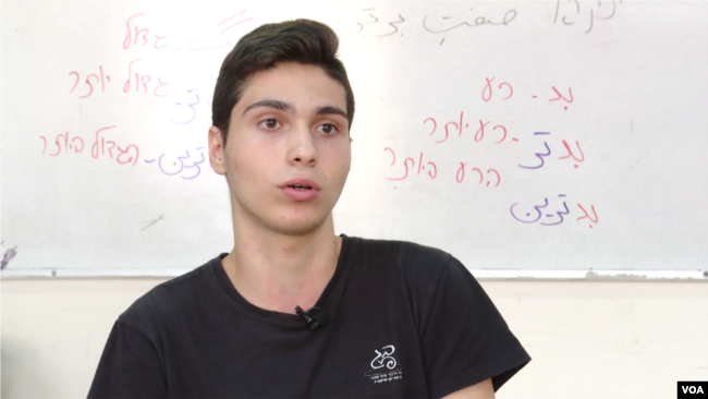 Yotam, a student at Ben Gurion High School in Petah Tikva, Israel, says learning Farsi can help him to apply for a role in Israel’s military intelligence units as part of his compulsory military service after graduation.