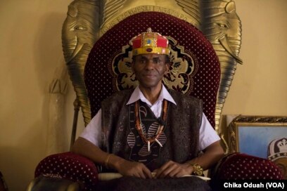 Christopher Ejiofor, a traditional king, known as an igwe, in his community in the southeastern state of Enugu. During the war, he served as the aide-de-camp to Chukwuemeka Oujwku, a military office and the leader of Republic of Biafra.