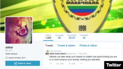 A screenshot of part of accused Boston Marathon Bomber Dzhokhar Tsarnaev's Twitter account.