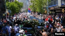 El pueblo de Uruguay despidió al expresidente Tabaré Vázquez en la procesión funeral en Montevideo el 6 de diciembre de 2020.