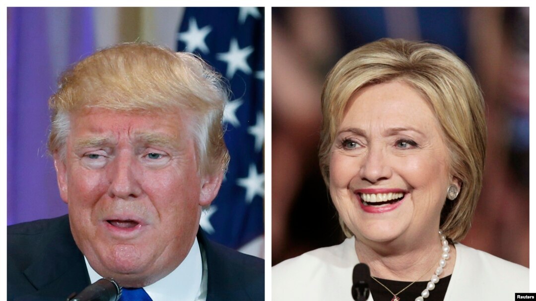 Kandidat Capres AS: Donald Trump (dari partai Republik, kiri) dan Hillary Clinton (dari partai Demokrat, kanan) (Foto: dok).