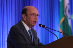 FILE - U.S. Commerce Secretary Wilbur Ross speaks at the 11th Trade Winds Business Forum and Mission hosted by the U.S. Department of Commerce, in New Delhi, India, May 7, 2019.