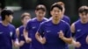 South Korea's Son Heung-min warms up during a training session ahead of his FIFA World Cup match against Czech Republic in Guadalajara, Mexico, Wednesday, June 10, 2026. 