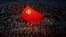 2021年6月28日,在中国北京国家体育场举行的庆祝中国共产党成立100周年的表演中,表演者围绕着红旗。