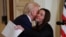 U.S. President Donald Trump greets Laken Riley's mother, Allyson Phillips, during an event to sign the Laken Riley Act at the White House in Washington on Jan. 29, 2025.