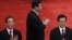 Chinese President Hu Jintao, right, Premier Wen Jiabao, left, and Vice President Xi Jinping, in Beijing, (May 4, 2012 file photo)