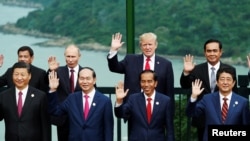 Tổng thống Donald Trump trong hội nghị thượng đỉnh APEC hồi năm 2017 ở Đà Nẵng. 