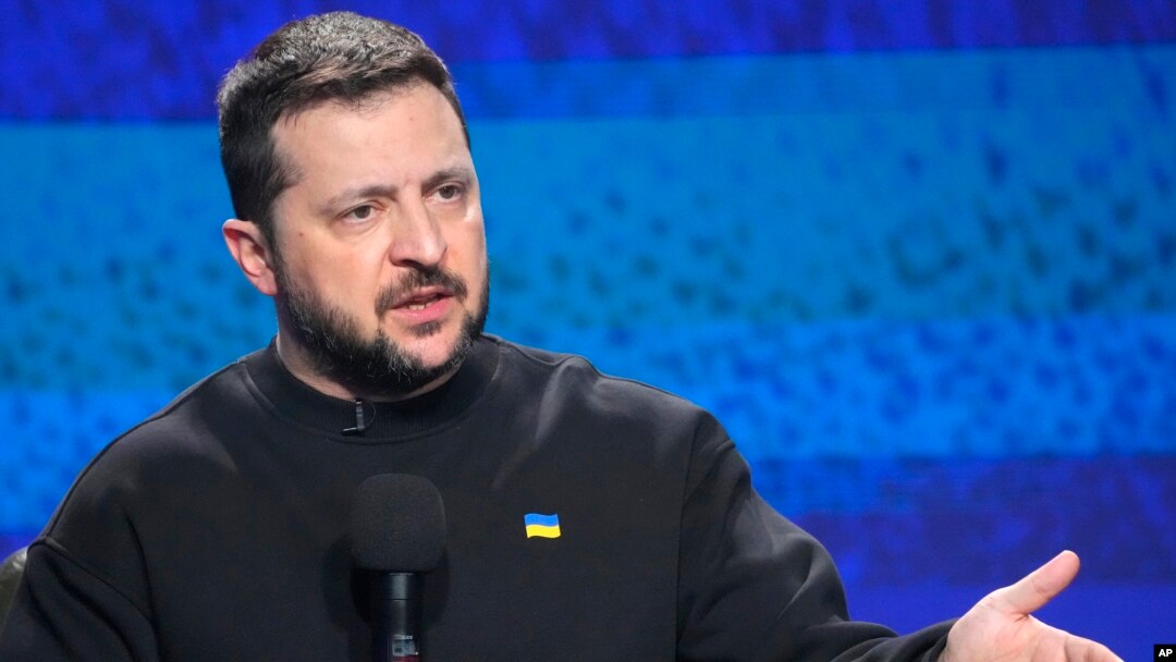 Владимир Зеленский во время пресс-конференции