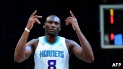 Bismack Biyombo, basketteur congolais des Charlotte Hornets à New York, USA, le 11 décembre 2019.