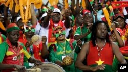 Les supporters burkinabè lors d’un match au stade de l’Amitié, à Libreville, Gabon, 1er février 2017.
