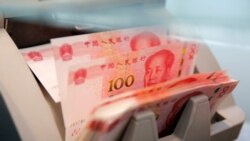 FILE PHOTO: Chinese 100 yuan banknotes are seen in a counting machine while a clerk counts them at a branch of a commercial bank in Beijing, China, March 30, 2016. REUTERS/Kim Kyung-Hoon/File Photo