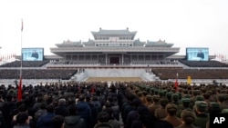 지난 1월 북한 평양 김일성광장에서 김정은 노동당 총비서 추대를 축하하는 대규모 군민집회가 열렸다.