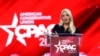 FILE - Former Florida Attorney General Pam Bondi speaks at the Conservative Political Action Conference in Orlando, Florida, Feb. 26, 2021. President-elect Donald Trump has nominated her to be U.S. attorney general. 