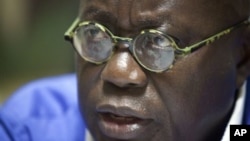 Former New Patriotic Party presidential candidate, Nana Akufo-Addo, campaign headquarters, Accra, Ghana, Dec. 6, 2012.