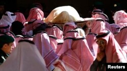 Thi hài của Quốc vương Abdullah tại một đền thờ ở thủ đô Riyadh. 