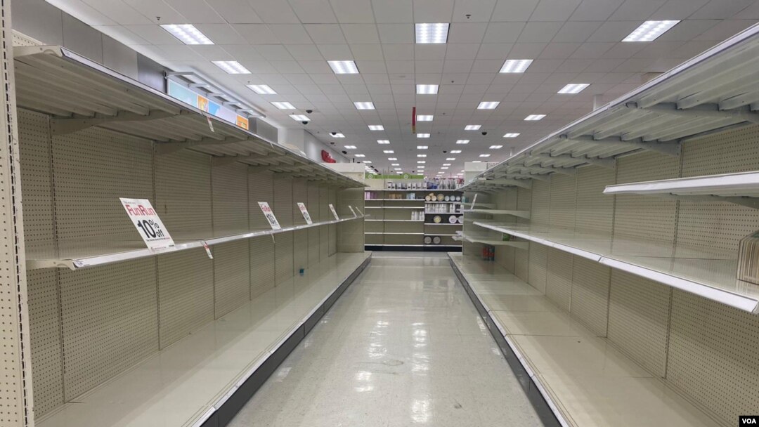 Estanterías vacías en un supermercado de Miami, el viernes 13 de marzo de 2020.