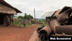 A pile of unexploded ordinance is a feature of everyday life in the villages of Laos’ Northeastern Xieng Khoung Province.